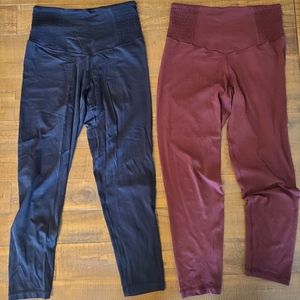 Aerie Offline Smocked Waist Leggings Large Set of 2